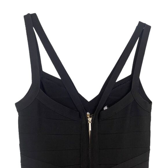 Bebe Bodycon Strappy Bandage Sexy Sleeveless V-neck Mini Dress Size Extra Small - Picture 15 of 16